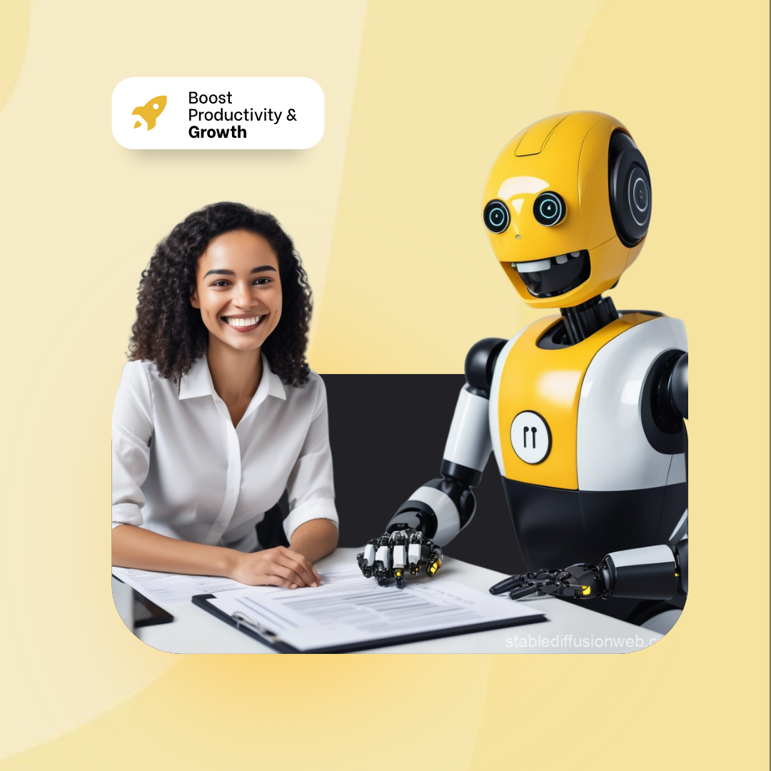 Professional businesswoman using SnapKey AI CRM platform